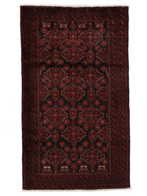  Persischer Belutsch Teppich 110X186 Schwarz/Dunkelrot (Wolle, Persien/Iran)