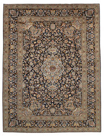 315X420 Tapis D'orient Kashan Fine Marron/Noir Grand (Laine, Perse/Iran) Carpetvista