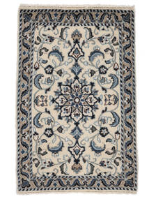58X90 Nain Rug Oriental Dark Grey/Black (Wool, Persia/Iran) Carpetvista