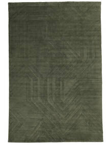  250X350 Large Labyrinth Rug - Forest Green Wool