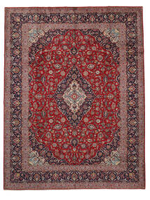  Persialainen Keshan Matot Matto 312X405 Tummanpunainen/Musta Isot (Villa, Persia/Iran)