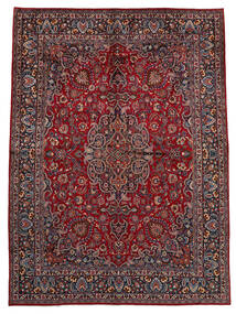 Tapis Persan Mashad 290X395 Noir/Rouge Foncé Grand (Laine, Perse/Iran)