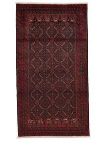 Tapete Oriental Balúchi 104X195 Preto/Vermelho Escuro (Lã, Pérsia/Irão)