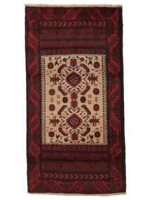 絨毯 バルーチ 87X170 ブラック/茶色 (ウール, ペルシャ/イラン)