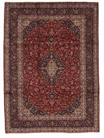 251X347 Alfombra Oriental Keshan Rojo Oscuro/Negro Grande (Lana, Persia/Irán) Carpetvista