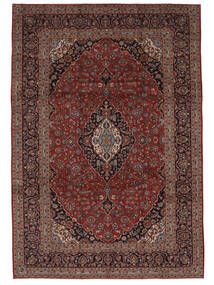  Oriental Keshan Rug 254X367 Black/Dark Red Large Wool, Persia/Iran Carpetvista