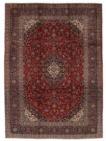 250X348 絨毯 オリエンタル カシャン ブラック/ダークレッド 大きな (ウール, ペルシャ/イラン) Carpetvista