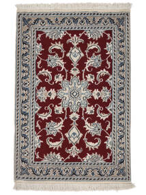 60X90 絨毯 オリエンタル ナイン ブラック/茶色 (ウール, ペルシャ/イラン) Carpetvista
