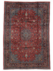  Orientalischer Mahal Teppich 207X305 Schwarz/Dunkelrot Wolle, Persien/Iran Carpetvista