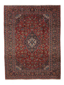 絨毯 オリエンタル カシャン 260X345 ブラック/ダークレッド 大きな (ウール, ペルシャ/イラン)