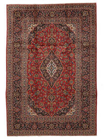 Tapete Oriental Kashan 245X355 Preto/Vermelho Escuro (Lã, Pérsia/Irão)