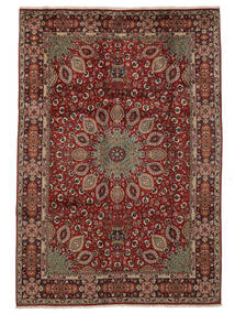 252X362 Dywan Orientalny Tebriz Ciemnoczerwony/Czarny Duży (Wełna, Persja/Iran) Carpetvista