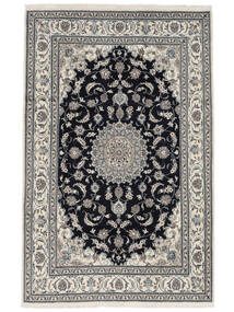 絨毯 ナイン 198X305 ダークグレー/ブラック (ウール, ペルシャ/イラン)