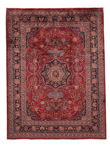 Tapete Mashad 258X350 Vermelho Escuro/Preto Grande (Lã, Pérsia/Irão)