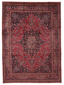 Tapete Mashad 260X360 Vermelho Escuro/Preto Grande (Lã, Pérsia/Irão)
