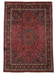 Orientalischer Maschad Teppich 250X360 Schwarz/Dunkelrot Großer Wolle, Persien/Iran Carpetvista