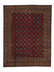 200X256 Tappeto Afghan Fine Orientale Nero/Rosso Scuro (Lana, Afghanistan) Carpetvista