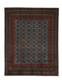 Afghan Fine Rug 199X250 Black/Dark Red Wool, Afghanistan Carpetvista