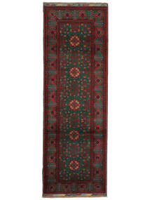 82X246 絨毯 Kunduz オリエンタル 廊下 カーペット ブラック/ダークレッド (ウール, アフガニスタン) Carpetvista