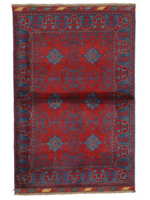  Orientalischer Kunduz Teppich 102X156 Dunkelrot/Schwarz Wolle, Afghanistan Carpetvista
