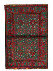 101X152 絨毯 Kunduz オリエンタル ブラック/ダークレッド (ウール, アフガニスタン) Carpetvista