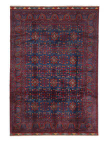 173X253 Kunduz Teppich Orientalischer Schwarz/Dunkelrot (Wolle, Afghanistan) Carpetvista