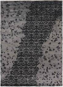 253X354 絨毯 Damask Collection モダン ブラック/ダークグレー 大きな (ウール, インド)