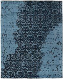 Damask Collection Vloerkleed 246X306 Donkerblauw/Zwart Wol, India