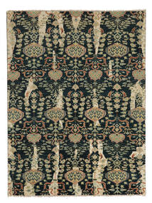 Oushak Indo Rug 276X366 Black/Dark Green Large Wool, India Carpetvista