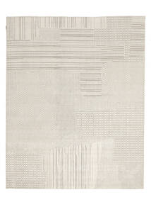 242X301 Wool/Bambusilk Loom - Indo Teppich Moderner Gelb/Hellgrau (Wolle, Indien) Carpetvista