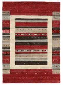 絨毯 ギャッベ Loribaft 169X241 ダークレッド/ブラック (ウール, インド)