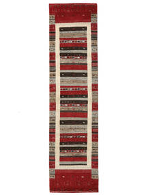 78X297 Tapis Gabbeh Loribaft Moderne De Couloir Rouge Foncé/Marron (Laine, Inde) Carpetvista