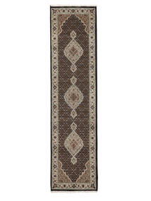 78X306 Täbriz Royal Teppich Orientalischer Läufer Braun/Schwarz ( Indien) Carpetvista
