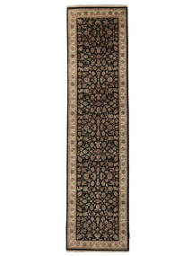 76X295 絨毯 オリエンタル サルーク American 廊下 カーペット 茶色/ブラック (ウール, インド) Carpetvista