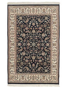 絨毯 ナイン インド 120X182 茶色/ブラック (ウール, インド)