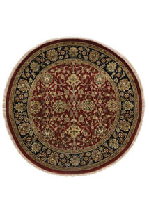  Oriental Sarouk American Rug Ø 121 Round Black/Brown Wool, India Carpetvista