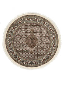  Ø 123 絨毯 タブリーズ Royal オリエンタル ラウンド 茶色/ブラック (ウール, インド) Carpetvista