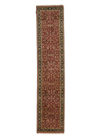 絨毯 オリエンタル サルーク American 78X360 廊下 カーペット 茶色/ブラック (ウール, インド)