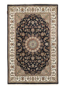 118X181 絨毯 オリエンタル ナイン インド 茶色/ブラック (ウール, インド) Carpetvista