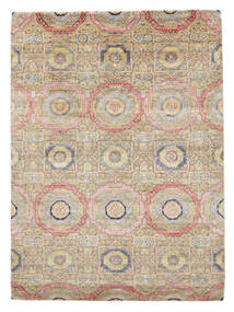 Tappeto Contemporary Design 172X236 Arancione/Marrone (Lana, India)