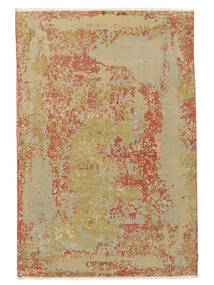 Contemporary Design Teppich 184X273 Braun/Orange Wolle, Indien Carpetvista