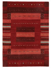 絨毯 ギャッベ Loribaft 170X240 ダークレッド/ブラック (ウール, インド)