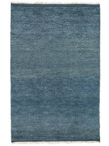 121X186 Moroccan Berber - Indo Rug Modern Dark Blue/Black (Wool, India) Carpetvista