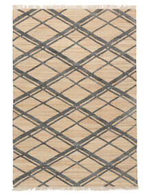 160X230 Tappeto Jute Moderno Arancione/Nero (India) Carpetvista