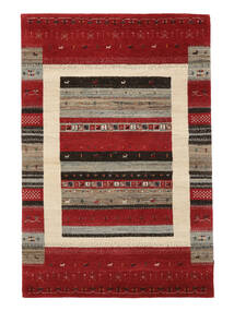 Gabbeh Loribaft Teppich 124X184 Dunkelrot/Braun Wolle, Indien Carpetvista