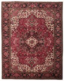  Oriental Heriz Rug 296X373 Dark Red/Black Large Wool, Persia/Iran