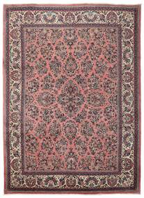 Sarough Teppich 304X408 Dunkelrot/Braun Großer Wolle, Persien/Iran