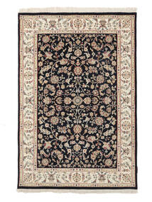 Nain Indisch Teppich 124X185 Schwarz/Braun Wolle, Indien Carpetvista