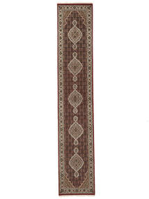 80X427 러그 오리엔탈 타브리즈 Royal 복도용 러너
 갈색/검정색 (울, 인도) Carpetvista