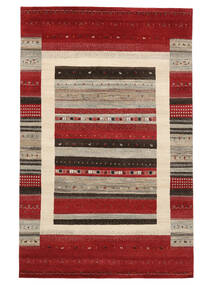Gabbeh Loribaft Teppich 192X301 Dunkelrot/Beige Wolle, Indien Carpetvista